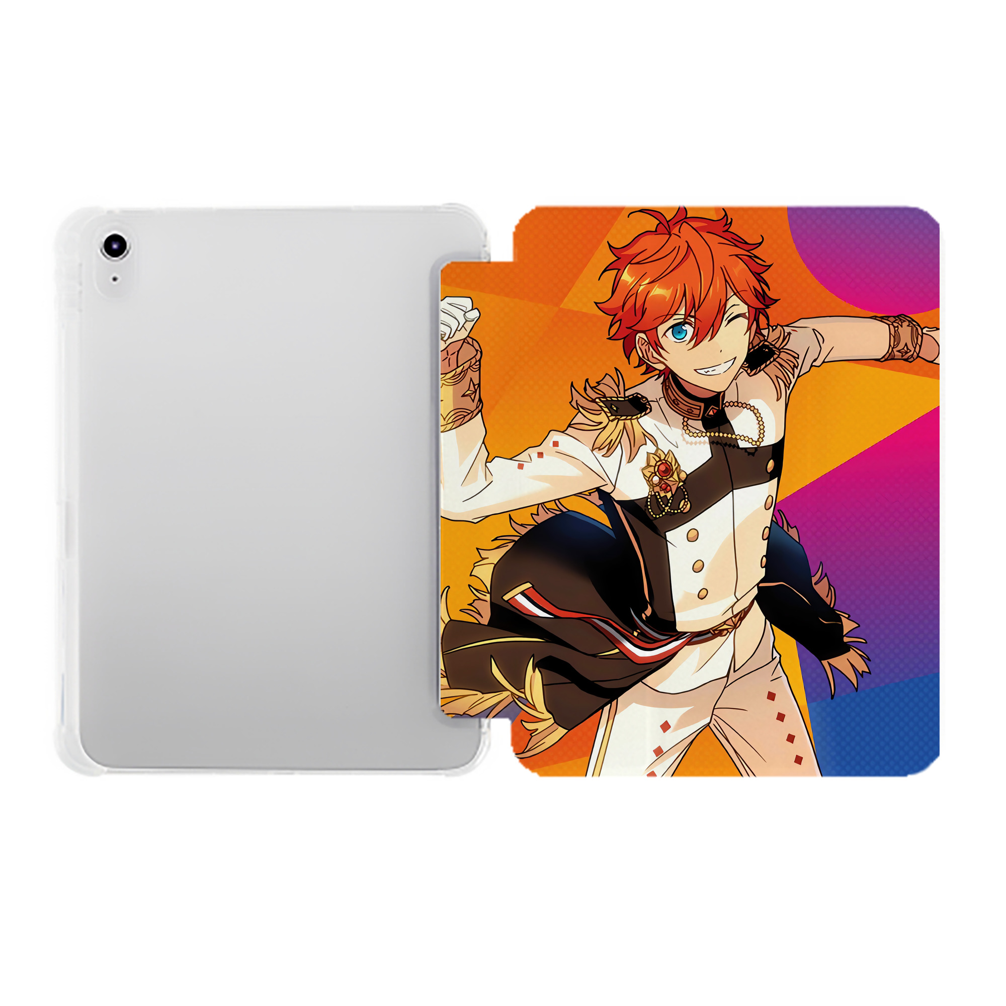 （画像用） あんさんぶるスターズ! Ensemble Stars IPad ケース ペン収納付き 三つ折りスタンド PUレザー×シリコン 対応機種9.5/10.5/10.9インチ